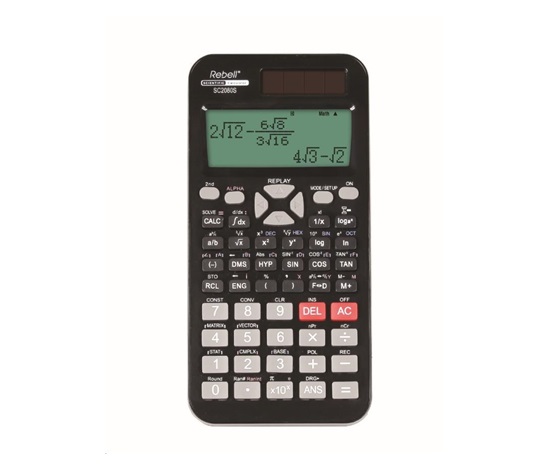 REBELL kalkulačka - SC2080S -  černá - otvorené