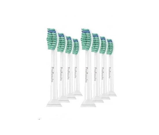 Philips HX6018/07 Sonicare ProResults, náhradní hlavice, standardní velikost, 8 kusů, nasazovací, bílá