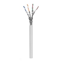 Intellinet S/FTP kabel, Cat6a, drát 100m, 23AWG, LSZH, šedý
