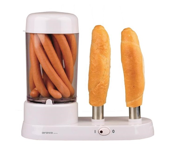 Orava HM-01 hotdogovač, 350 W, pro 6 párků, bílá