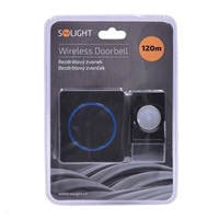 Solight bezdrátový zvonek, do zásuvky, 120m, černý