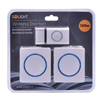 Solight 2x bezdrátový zvonek, do zásuvky, 120m, bílý