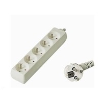 PREMIUMCORD Prodlužovací přívod 230V 10m, 5 zásuvek, bílá