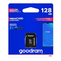 GOODRAM microSDXC karta 256GB M1AA (R:100/W:10 MB/s), UHS-I Class 10, U1 + Adapter