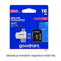 GOODRAM microSDXC karta 128GB M1A4 All-in-one (R:100/W:10 MB/s), UHS-I Class 10, U1 + Adapter + OTG card reader/čtečka