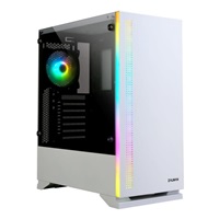 ZALMAN skříň S5 White,  ATX bez zdroje , RGB