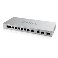 Zyxel XGS1010-12 12-port Gigabit Switch, 8x gigabit RJ45, 2x 2,5GbE RJ45, 2x SFP+