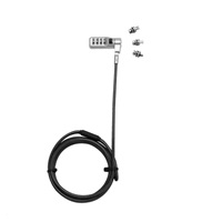 DICOTA Universal Security Cable Lock, 3 Exchangeable heads fits all slots, combination