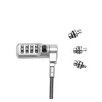 DICOTA Universal Security Cable Lock, 3 Exchangeable heads fits all slots, combination