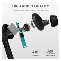 TRUST sluchátka Nika Touch Bluetooth Wireless Earphones - black