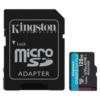 Kingston 128GB microSDXC Canvas Go Plus 170R A2 U3 V30 Card + ADP