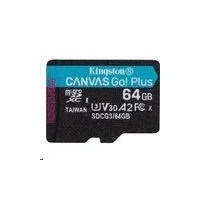 Kingston 64GB microSDXC Canvas Go Plus 170R A2 U3 V30 Single Pack bez ADP