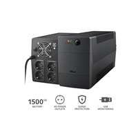 TRUST UPS Paxxon 1500VA UPS with 4 standard wall power outlets