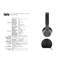 LENOVO sluchadlá ThinkPad X1 Active Noise Cancellation Headphone - bezdrôtové sluchadlá,mic.,potlačení šumu (ENC),ANC