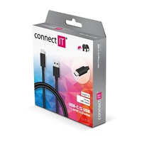 CONNECT IT Wirez USB-C (Type C) -> USB-A, USB 3.1 Gen 1, černá, 1 m
