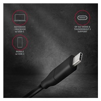 AXAGON RVC-DPC, USB-C -> DisplayPort konwerter / kabel 1.8m, 4K/60Hz