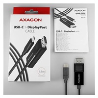AXAGON RVC-DPC, USB-C -> DisplayPort konwerter / kabel 1.8m, 4K/60Hz