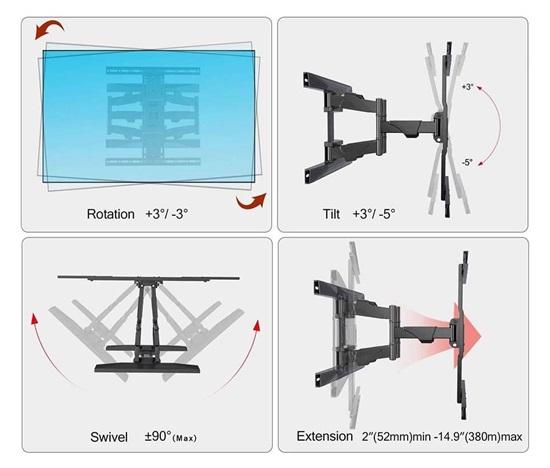 Otočný sklopný držák Tv NB DF600-P6