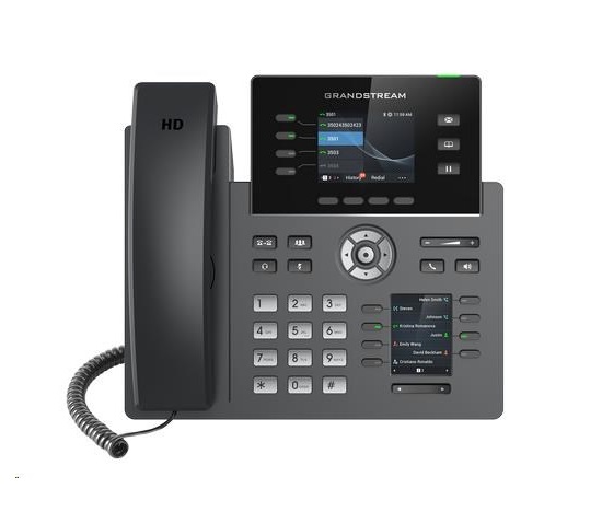 Grandstream GRP2614 [VoIP telefon - 4x SIP účet, HD audio, 24 prog.tl+4 předvoleb, 2xLAN 1Gbps, WiFi, Bluetooth, PoE]