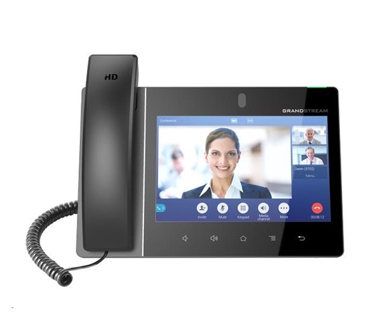 Grandstream GXV3380 [IP video-telefon s Androidem 7.0, PoE, WiFi, 8" dotykové LCD, 2x 1Gbps, HDMI, Bluetooth, USB]