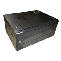 XtendLan 19" nástěnný rozvaděč 4U 600x450, nosnost 60 kg, skleněné kouřové dveře, svařovaný, černý