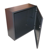 XtendLan 19" nástěnný vertikální rozvaděč 2U+4U 540x200, perforované dveře, 2x zámek, černý