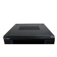 XtendLan 19" stojanový rozvaděč 42U 600x600, nosnost 500kg, skleněné dveře, plná záda, kolečka,černý