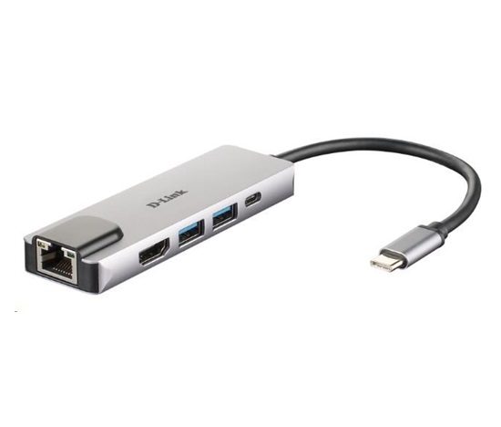 D-Link DUB-M520 5-in-1 USB-C Hub with HDMI/Ethernet and Power Delivery