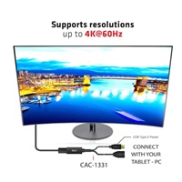 Club3D adaptér aktivní HDMI na DisplayPort 4K60Hz, M/F