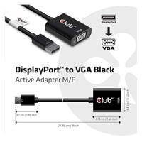 Club3D adaptér aktivní DisplayPort na VGA