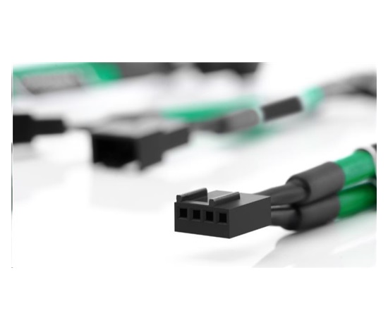 NOCTUA NA-SYC1.green - sada 3 ks prodlužovacích kabelů pro 4pin ventilátory, zelená