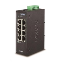 Planet ISW-800T, switch, 8x 10/100Base-TX, ESD, DIN, IP30, -40~75°C