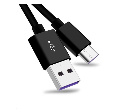 PremiumCord Kabel USB 3.1 C/M - USB 2.0 A/M, Super fast charging 5A, černá, 1m