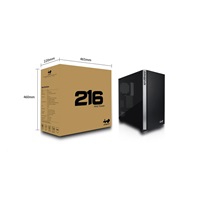 IN WIN skříň 216, mid tower, 220mm PSU, 166mm fan,, 2xHDD, 5xSSD, 2x USB 3.0 / HD Audio / Black