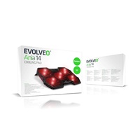 EVOLVEO Ania 14, chladicí podstavec pro notebook, červené podsvícení