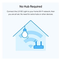 TP-Link Tapo L510E chytrá WiFi stmívatelná LED žárovka (bílá,2700K,806lm,2,4GHz,E27)