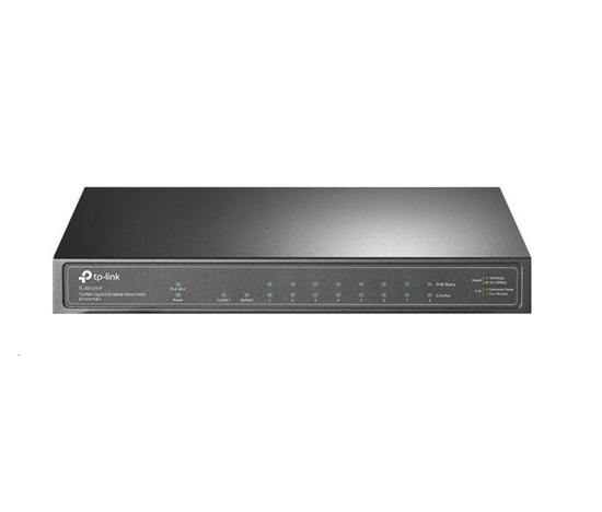 TP-Link CCTV switch TL-SG1210P (8xGbE, 1xGbE uplink, 1xSFP, 8xPoE+, 63W, fanless)