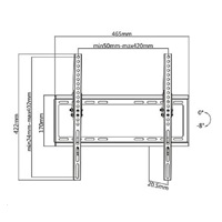 Náklopný držák Tv Fiber Mounts F7M74