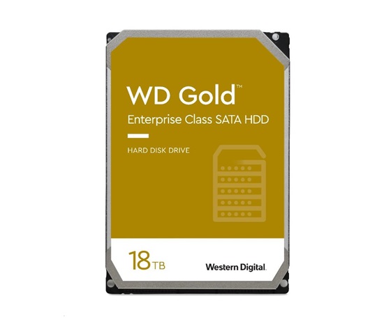 WD GOLD WD181KRYZ 18TB SATA/ 6Gb/s 512MB cache 7200 ot., CMR, Enterprise