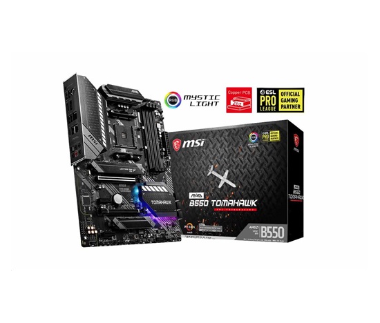 MSI MB Sc AM4 MAG B550 TOMAHAWK, AMD B550, 4xDDR4, VGA, ATX