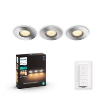 PHILIPS Adore Zapuštěné bodové svítidlo, Hue White ambiance, 230V,set 3x5W GU10, Chrom