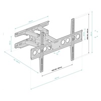 CONNECT IT TitanMove Premium nástěnný držák na obrazovky 32-70", záruka 30 let, černá
