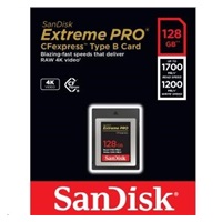 SanDisk Extreme Pro CFexpress Card 128GB, Type B, 1700MB/s Read, 1200MB/s Write