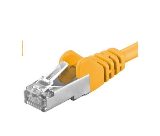 PREMIUMCORD Patch kabel CAT6a S-FTP, RJ45-RJ45, AWG 26/7 5m žlutá