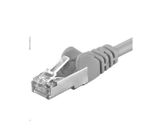 PREMIUMCORD Patch kabel CAT6a S-FTP, RJ45-RJ45, AWG 26/7 0,25m šedá