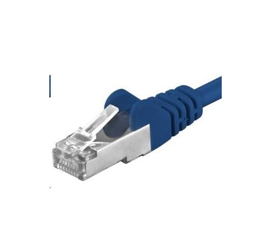 PREMIUMCORD Patch kabel CAT6a S-FTP, RJ45-RJ45, AWG 26/7 1,5m modrá