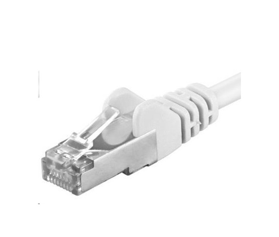 PREMIUMCORD Patch kabel CAT6a S-FTP, RJ45-RJ45, AWG 26/7 1,5m bílá