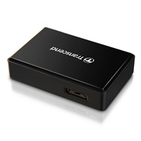 TRANSCEND Card Reader F8 + USB kabel, USB 3.0, Black