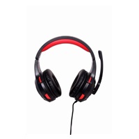 GEMBIRD sluchátka s mikrofonem GHS-U-5.1-01, gaming, 5.1 surround, černo-červená, USB