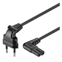 PREMIUMCORD Kabel síťový 230V k magnetofonu se zahnutými konektory 5m